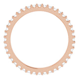 14K Gold Round Natural Diamond Shared-Prong Eternity Band – 1.3 mm Stones (1/3–3/8 CTW) - Rose Gold - view 2