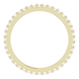 14K Gold Round Natural Diamond Shared-Prong Eternity Band – 1.3 mm Stones (1/3–3/8 CTW) - Yellow Gold - view 2