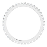 Platinum Round Natural Diamond Shared-Prong Eternity Band – 1.3 mm Stones (1/3–3/8 CTW) - view 2