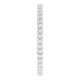 Platinum Round Natural Diamond Shared-Prong Eternity Band – 1.3 mm Stones (1/3–3/8 CTW) - view 4