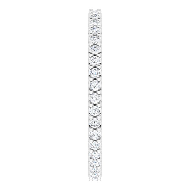 Platinum Round Natural Diamond Shared-Prong Eternity Band – 1.3 mm Stones (1/3–3/8 CTW) - view 4