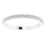 Platinum Round Natural Diamond Shared-Prong Eternity Band – 1.3 mm Stones (1/3–3/8 CTW) - view 3