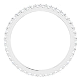 Platinum Round Natural Diamond Shared-Prong Eternity Band – 1.3 mm Stones (1/3–3/8 CTW) - view 2