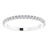 Platinum Round Natural Diamond Shared-Prong Eternity Band – 1.3 mm Stones (1/3–3/8 CTW) - view 3