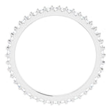 Platinum Round Natural Diamond Shared-Prong Eternity Band – 1.3 mm Stones (1/3–3/8 CTW) - view 2