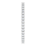 Platinum Round Natural Diamond Shared-Prong Eternity Band – 1.3 mm Stones (1/3–3/8 CTW) - view 4