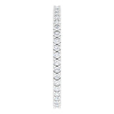 Platinum Round Natural Diamond Shared-Prong Eternity Band – 1.3 mm Stones (1/3–3/8 CTW) - view 4