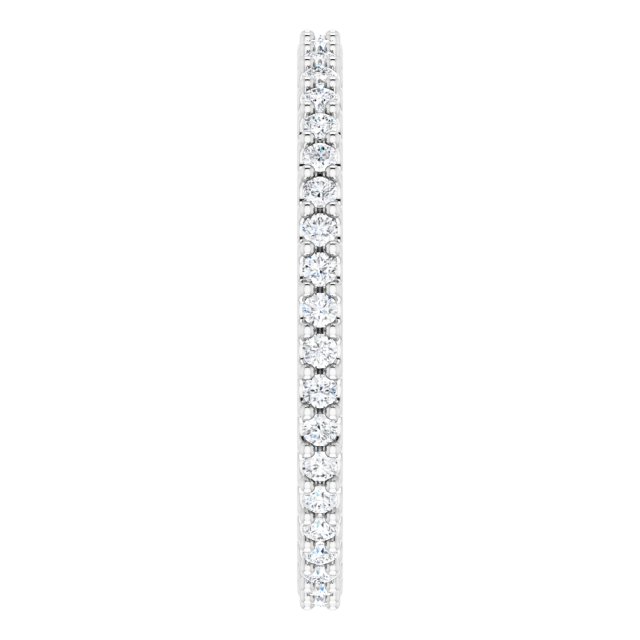 Platinum Round Natural Diamond Shared-Prong Eternity Band – 1.3 mm Stones (1/3–3/8 CTW) - view 4