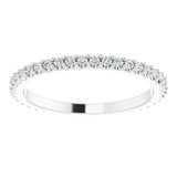 Platinum Round Natural Diamond Shared-Prong Eternity Band – 1.3 mm Stones (1/3–3/8 CTW) - view 3