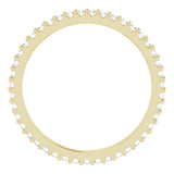 14K Gold Round Natural Diamond Shared-Prong Eternity Band – 1.3 mm Stones (1/3–3/8 CTW) - Yellow Gold - view 2