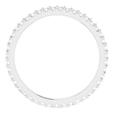 Platinum Round Natural Diamond Shared-Prong Eternity Band – 1.3 mm Stones (1/3–3/8 CTW) - view 2