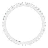 Platinum Round Natural Diamond Shared-Prong Eternity Band – 1.3 mm Stones (1/3–3/8 CTW) - view 2
