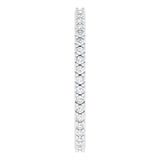 Platinum Round Natural Diamond Shared-Prong Eternity Band – 1.3 mm Stones (1/3–3/8 CTW) - view 4