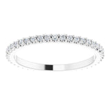 Platinum Round Natural Diamond Shared-Prong Eternity Band – 1.3 mm Stones (1/3–3/8 CTW) - view 3