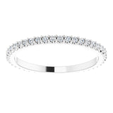 Platinum Round Natural Diamond Shared-Prong Eternity Band – 1.3 mm Stones (1/3–3/8 CTW) - view 3
