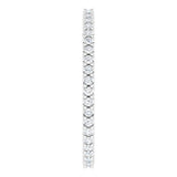 Platinum Round Natural Diamond Shared-Prong Eternity Band – 1.3 mm Stones (1/3–3/8 CTW) - view 4