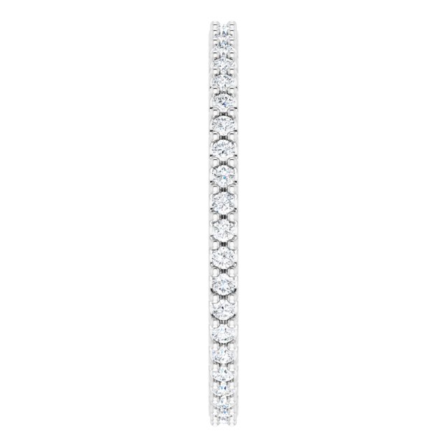 Platinum Round Natural Diamond Shared-Prong Eternity Band – 1.3 mm Stones (1/3–3/8 CTW) - view 4
