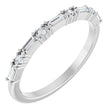 Platinum Straight Baguette Lab-Grown Diamond Multi-Shape Anniversary Band – 3x1.25 mm Stones