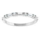Platinum Straight Baguette Natural Diamond Multi-Shape Anniversary Band – 1/5–5/8 CTW - view 3