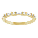 14K Gold Straight Baguette Natural Diamond Multi-Shape Anniversary Band – 1/5–5/8 CTW - Yellow Gold - view 3