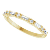 14K Gold Straight Baguette Natural Diamond Multi-Shape Anniversary Band – 1/5–5/8 CTW - Yellow Gold - view 5