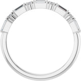 Platinum Straight Baguette Natural Diamond Multi-Shape Anniversary Band – 1/5–5/8 CTW - view 2