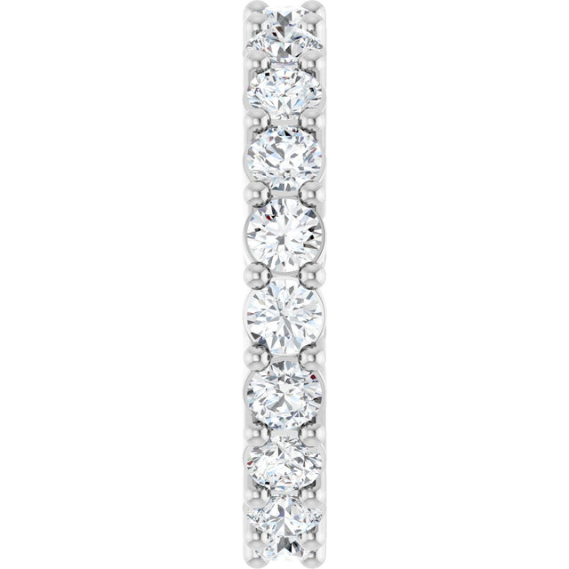 Platinum Round Natural Diamond Reversible Eternity Band – 3 mm Stones - view 4