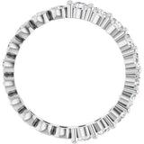 Platinum Round Natural Diamond Reversible Eternity Band – 3 mm Stones - view 2