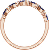 14K Gold Round Natural Diamond Anniversary Band – 1/5 CTW (Style 688964) - Rose Gold - view 2