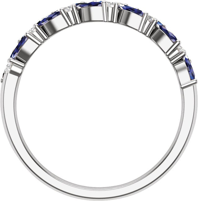 14K Gold Round Natural Diamond Anniversary Band – 1/5 CTW (Style 688964) - White Gold - view 2