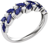 14K Gold Round Natural Diamond Anniversary Band – 1/5 CTW (Style 688964) - White Gold