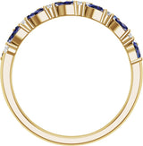 14K Gold Round Natural Diamond Anniversary Band – 1/5 CTW (Style 688964) - Yellow Gold - view 2
