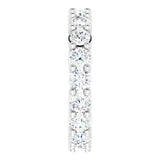 Platinum Round Natural Diamond Reversible Eternity Band – 3 mm Stones - view 4