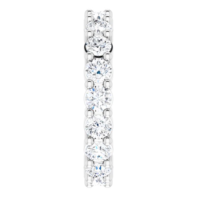 Platinum Round Natural Diamond Reversible Eternity Band – 3 mm Stones - view 4