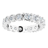 Platinum Round Natural Diamond Reversible Eternity Band – 3 mm Stones - view 3