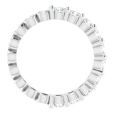 Platinum Round Natural Diamond Reversible Eternity Band – 3 mm Stones - view 2