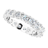 Platinum Round Natural Diamond Reversible Eternity Band – 3 mm Stones - view 5