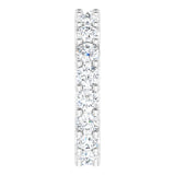 Platinum Round Natural Diamond Reversible Eternity Band – 3 mm Stones - view 4