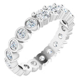 Platinum Round Natural Diamond Reversible Eternity Band – 3 mm Stones