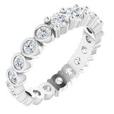 Platinum Round Natural Diamond Reversible Eternity Band – 3 mm Stones