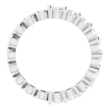 Platinum Round Natural Diamond Reversible Eternity Band – 3 mm Stones - view 2