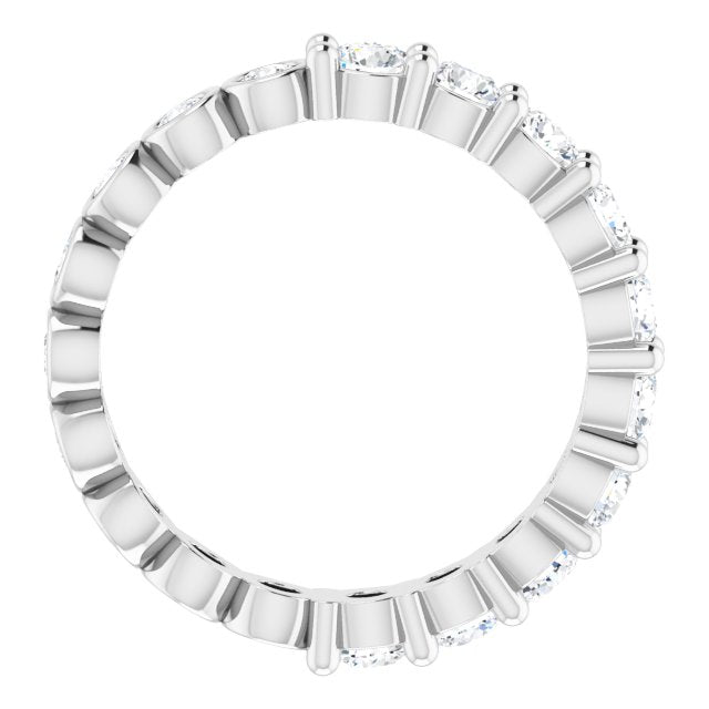 Platinum Round Natural Diamond Reversible Eternity Band – 3 mm Stones - view 2