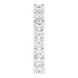 Platinum Round Natural Diamond Reversible Eternity Band – 3 mm Stones - view 4