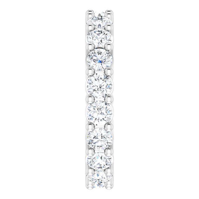 Platinum Round Natural Diamond Reversible Eternity Band – 3 mm Stones - view 4