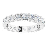 Platinum Round Natural Diamond Reversible Eternity Band – 3 mm Stones - view 3