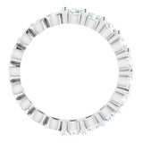 Platinum Round Natural Diamond Reversible Eternity Band – 3 mm Stones - view 2