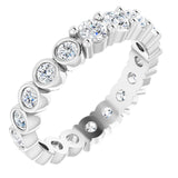 Platinum Round Natural Diamond Reversible Eternity Band – 3 mm Stones