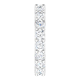 Platinum Round Natural Diamond Reversible Eternity Band – 3 mm Stones - view 4