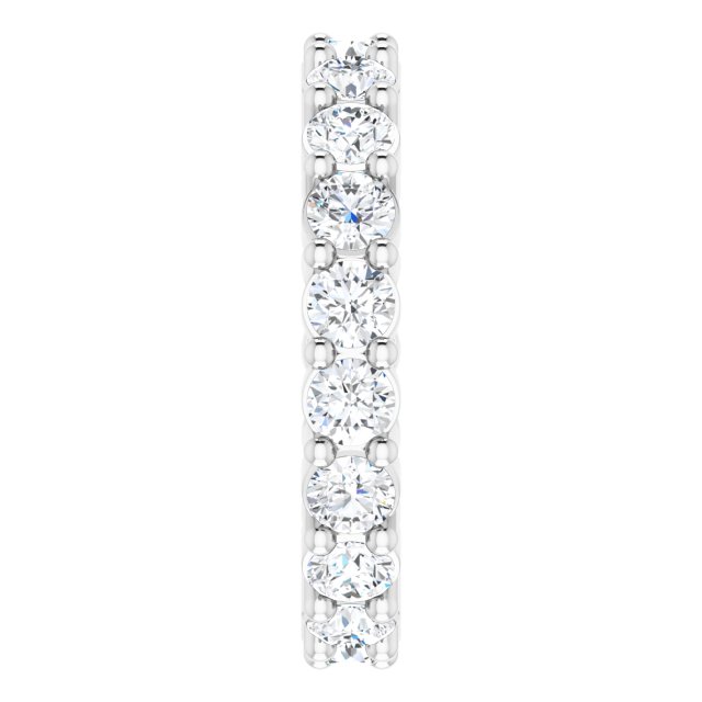Platinum Round Natural Diamond Reversible Eternity Band – 3 mm Stones - view 4
