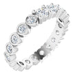 Platinum Round Natural Diamond Reversible Eternity Band – 3 mm Stones